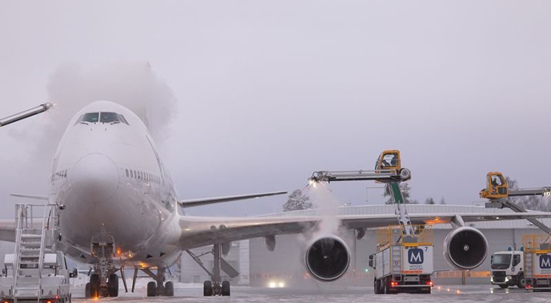 support aircraft de-icing plant and controls